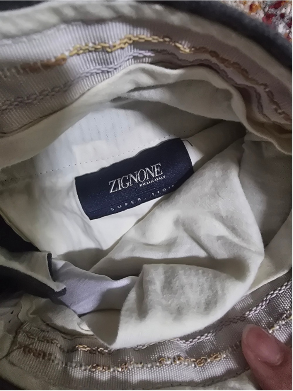 Zignone Super 110s Italian Wool Suit Trousers Gray Men's 36R USA Union Made - Picture 7 of 11